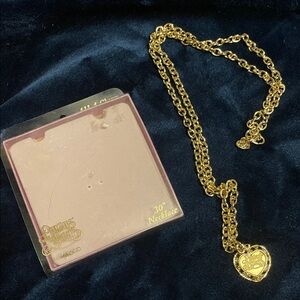 Precious Moments Gold Tone Heart Charm Necklace